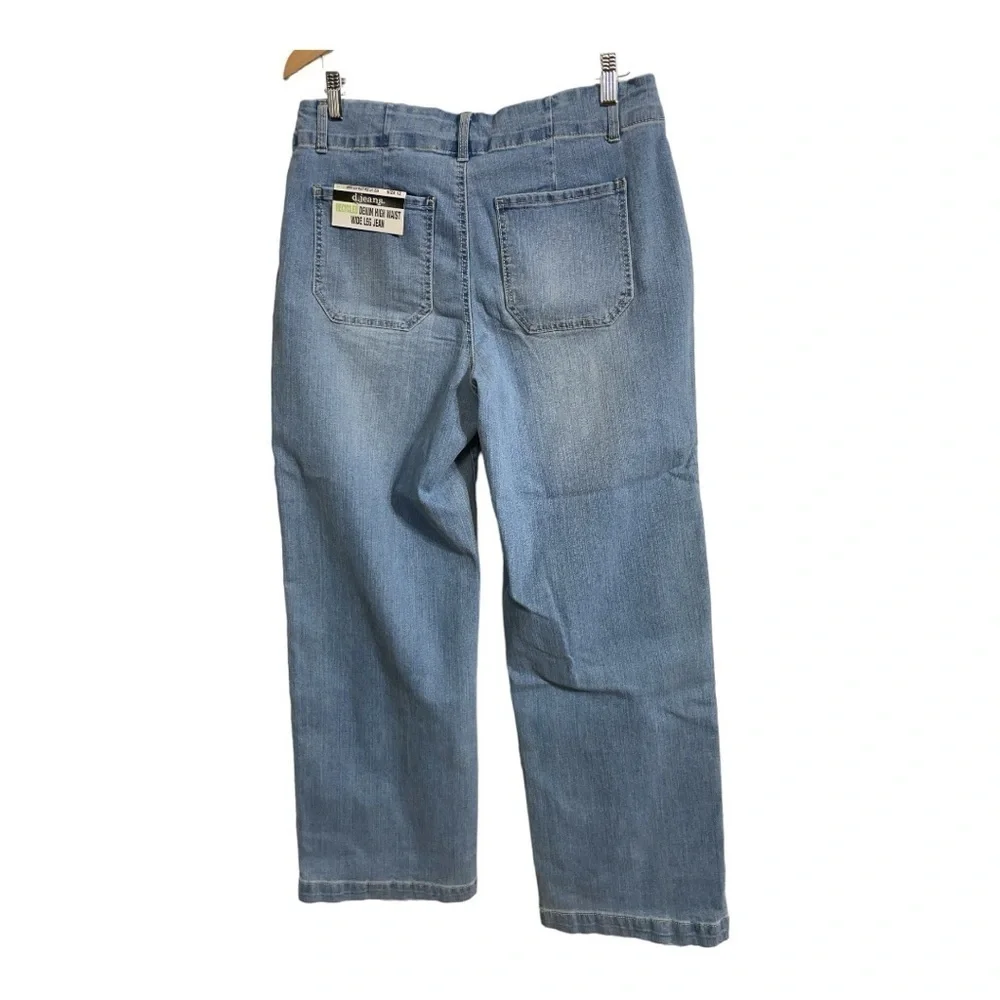 D. jeans high waisted wide leg jean size 12